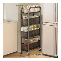 Slim Seasoning Storage Unit Easy to Move Slim Rolling Storage Unit No-Tools
