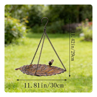 Foliage Bird Feeder Iron Hanging Bird Feeder Wide Mouth Opening for Outdoor