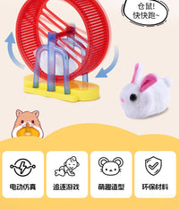 抖音同款逗猫神器宠物滚球小白兔仿真电动仓鼠跑球宝宝毛绒礼物