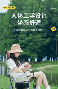 户外折叠躺椅露营椅子便携月亮椅超轻钓鱼休闲凳子野营午休沙滩椅