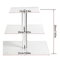 Clear Acrylic Cupcake Stand Transparent Acrylic Cupcake Easy to Assemble to Assemble Multi Tier Dessert Display for Wedding, Birthday, Event