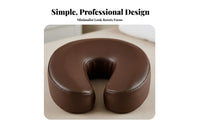 High-Density Foam U-Shaped Prone Pillow PU Leather Cover U-Shaped Face Pillow Ergonomic Design for Beauticians, Clients, Hospital, Spa, Home