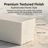 Raised Garden Bed Planter Box Outdoor, Rectangular Planter Box for Home Gardening, Breathable & Corrosion Resistant, Sheep White