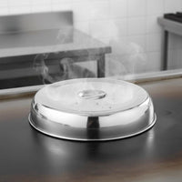 Round Steak Cover Anti-Splash Teppanyaki Grill Cover Heavy Duty for Restaurant
