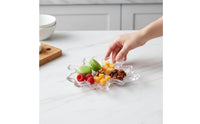 Crystal Maple Leaf Serving Tray Fall Maple Leaf Tray Clear Decorative for Hosts, Homeowners, Dining Table, Parties