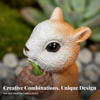 Climbing Squirrel Pot Decoration Lifelike Details Resin Squirrel Ornament Realistic Design Hanging Animal Ornament for Micro-Landscape, Patio, Balcony