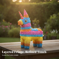 Birthday Mythical Horse Party Favor Box | Bright Multicolor Bands, Textured Handcrafted Look, Animal party favor box, for Themed Events