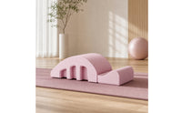 Contoured Foam Spine Corrector with Cutouts Arched Support Block High-Density Back Stretcher Ergonomic for Living Room