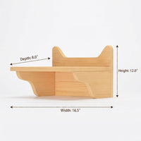 Climbing Tree for Indoor Cats, Solid Wood Wall-Mounted Shelf Set with Furniture Steps, Large Kitten Hammock and Scratching Surface, Space Saving