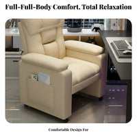 Lazy Sofa Thickly Padded Ergonomic Recliner Chair with Adjustable Backrest Footrest and Swivel Function Suitable for Home Office Student Dormitory Gaming Room Living Room
