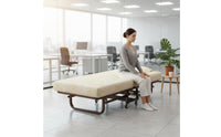 Foldable Daybed Lockable Wheels Single Daybed Bed Furniture