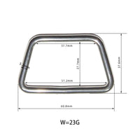 2 Pieces Lightweight Stainless Steel Trapezoid Buckle Marine Grade Diving Strap Buckle Long-Lasting Bag Hardware Heavy Duty for Divers