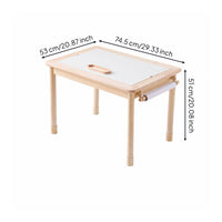 Sand and Aquatic Play Table Solid Wood Wooden Sand Water Table Adjustable Height for Young Children