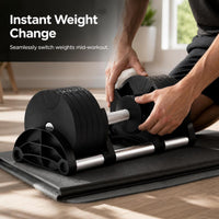 NUO Adjustable Dumbbell Set for Men and Women, Quick-Adjust Pure Steel Weights