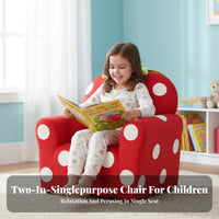 Strawberry-Shaped Chair Cartoon Design kids' Furniture Soft Upholstery Materials for Girls, Toddlers, Bedroom, Nursery