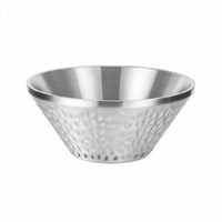 Hammered Stainless Steel Bowl Anti-Scald Stainless Steel Salad Bowl Food Grade Tableware for Camping