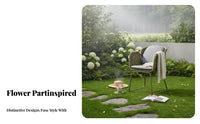 Round Woven Daybed Weather-Withstand Ant External Door Daybed with Overhead Shelter Circular Patio Lounger Comfortable Padding S