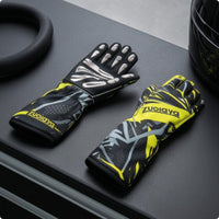 Full Finger Karting Gloves Extended Cuffs Karting Gloves Outer Seam Silicone Grip