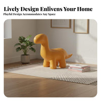 Dinosaur Footstool Stable and Sturdy Dinosaur-Shaped Ottoman Multi-Functional