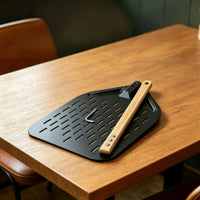 Pizza Peel with Perforated Blade Metal Transfer Tool Portable for Kitchen