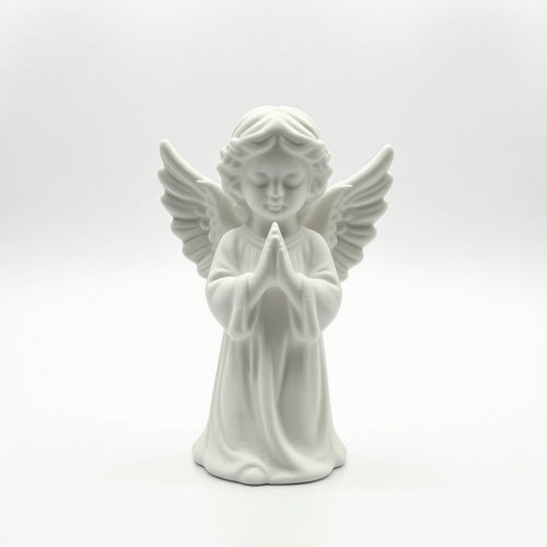 Praying Angel Figurine Small Desktop Ornament Serene for Office Desk, Collectors