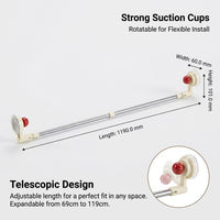 Hanging Rack with Extendable Telescopic Design for Home Use and Small Spaces, Stainless Steel Kitchen Organizers for Students, L-Shaped Rod
