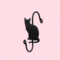 Feline Wall Hook Simple Outline Home Decor Easy to Install for Rail