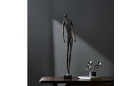 Human Figure Sculpture Textured Abstract Human Statue Tall for Office, Bookshelf