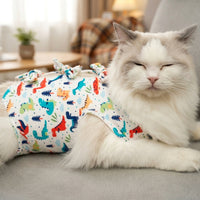 Cat Recovery Suit and Post Surgery Cat Shirt, Surgery Suit with Tie-up Closure, Kitten Recovery Suit for Abdominal Surgery Recovery 142