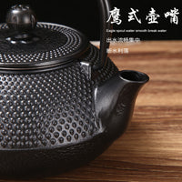 厂家供应家用小粒铁壶泡茶壶铁壶无涂层雕刻茶具茶壶产地货源批发