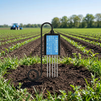 Soil with Phone-Compatible Plug Connector IP68 Waterproof Soil Testing Device with Stainless Steel Wired Tool for Farmers, Gardens, Greenhouses, Farms