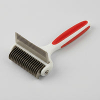 Cat Brush and Dog Brush for Pet Hair Removal, Stainless Steel Comb and Dog Comb for Grooming, Professional Metal Comb with Single Row