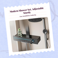 High Pressure Temperature-Controlled Shower Head Set