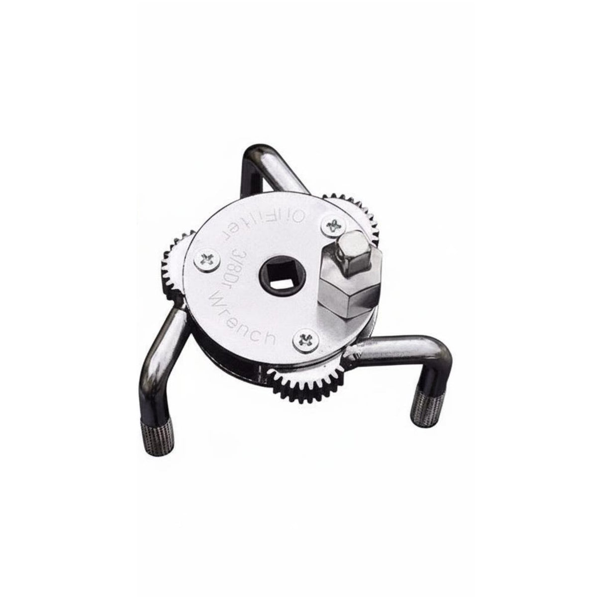 Sturdy Steel Construction 3-Jaw Oil Filter Wrench Secure Grip 3 Jaw Oil Filter Wrench Heavy Duty High Rotational Force for Mechanics, Car Owners, DIY Enthusiasts, Mechanical Maintenance, Garage