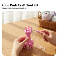 Double-Ended Rope Braider DIY Projects Double-Ended Spool Loom Easy to Use Manual Yarn Cord Maker for Beginners, Kids