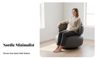 Modern Design Swivel Armchair Thick Seat Cushion Patterned Swivel Armchair High-Density Foam Lounge Chair Breathable Textile for Readers, Interior Decorators, Homeowners, Living Room, Bedroom, Reading Nook, Home Not Onice