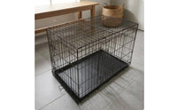 Double Door Dog Kennel Removable Tray doubleDoor Crate Collapsible