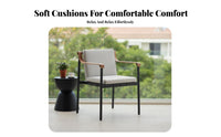 Weather-Resistant 4-Piece Woven Lounge Group Includes paddings Patio Set Easy to Clean Outdoor Furnishing Breathable Seating for Families, Homeowners, Adults, supportyard, Deck