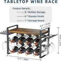 Amazon Wine Rack for Home, Iron Wine Glass Rack and Storage Shelf, Cross-Border