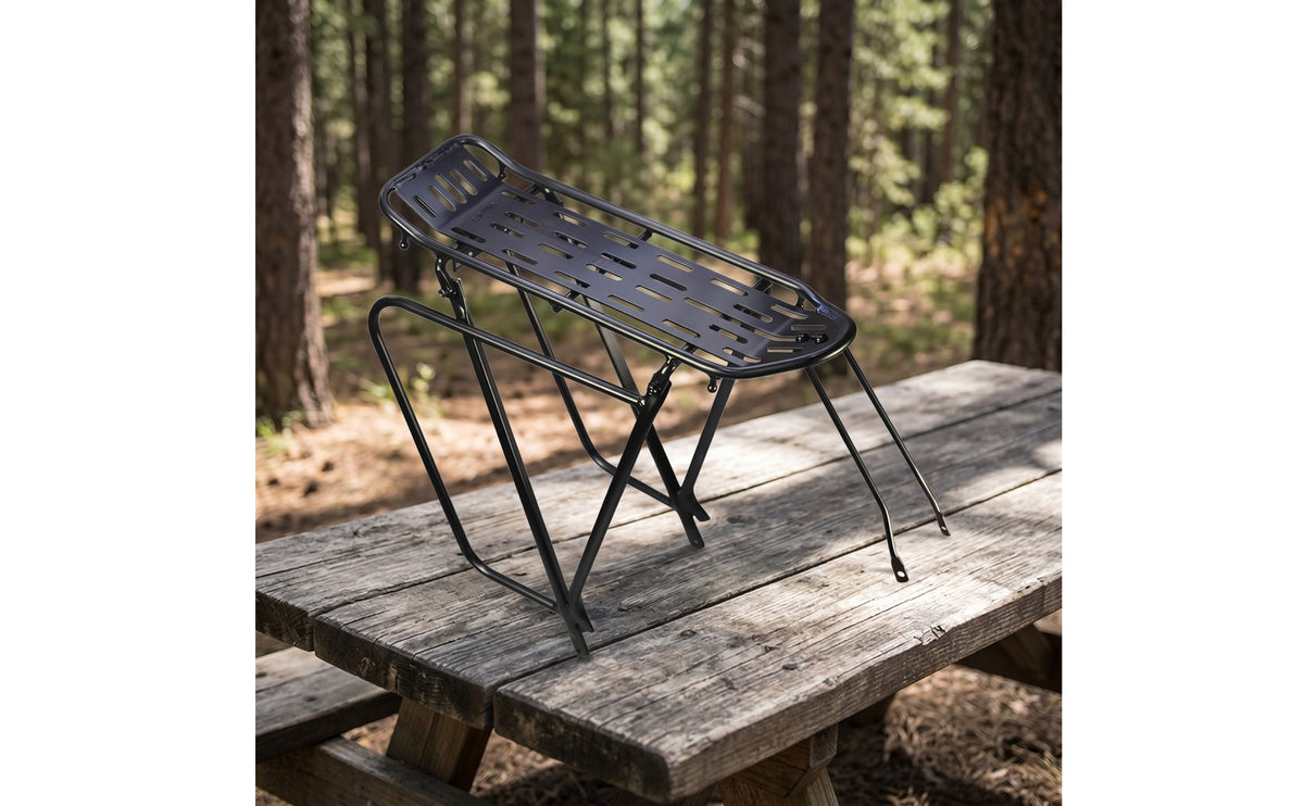 Aluminum Alloy Luggage Rack with Handrail Heavy Duty Rear Cycle Rack Removable Rear Cargo Carrier Rust Resistant for Cyclists