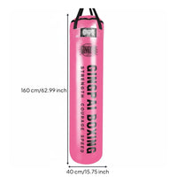 Hanging Punching Bag Construction Heavy Striking Bag PU Leather Fighting Sports Gear for Fighting Artists, Professionals, Dojo