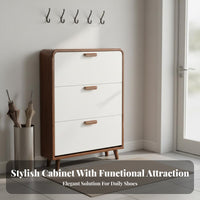 Tip-out Footwear Storage Unit Shoe Storage Cabinet Space-saving Design Efficient Organization Dustproof Construction Modern Home Suitable for Apartment Dwellers Front Door Area Hallway Living Room