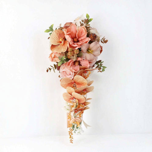 Artificial Wedding Bouquet Realistic Bouquet with Roses Floral for Brides