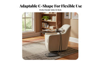 C-Shaped Couch Table Narrow silhouette C-Shaped Snack Table Light Luxury Aesthetic