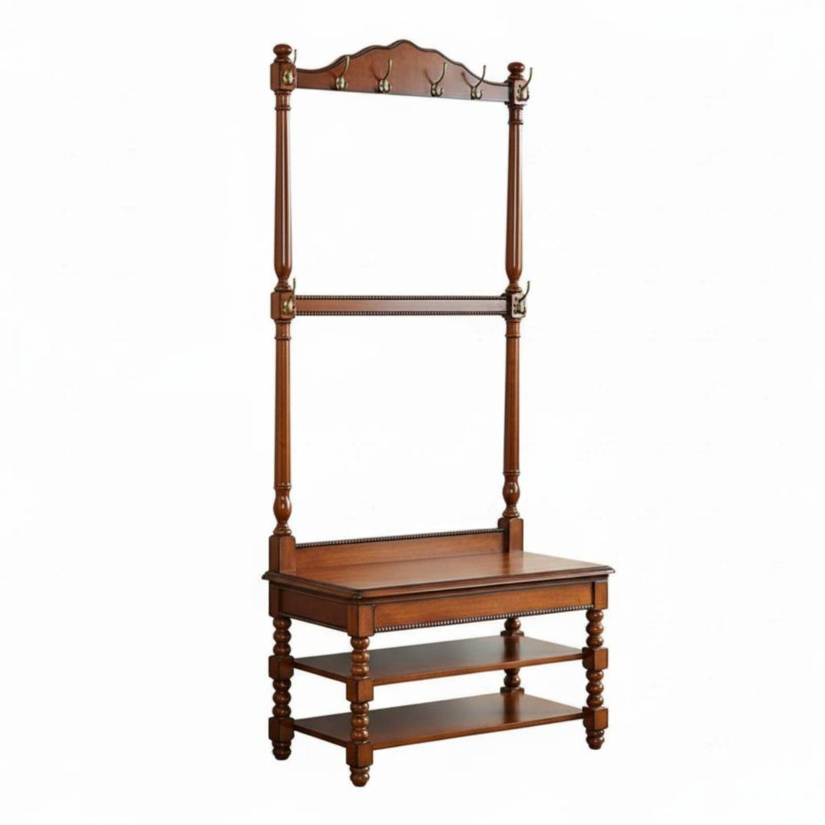 Coat Rack with Shoe Bench triple-function Design Hall Tree Space-Saving for Living Room
