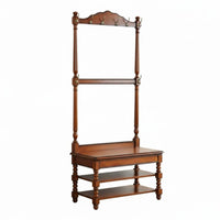 Coat Rack with Shoe Bench triple-function Design Hall Tree Space-Saving for Living Room
