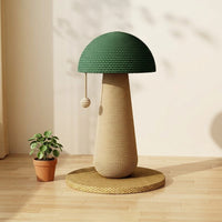 Cat Scratcher with Sisal Rope Scratching Pillars, Ground Type Oval Density Board Scratch Post for Adult Indoor Cats and Kitten Tree
