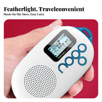 3-in-1 Functionality Pocket Radio Speaker Palm-Sized Card-Slot Audio Player Lightweight Radio Receiver Rechargeable for Travelers, Students, Travel, Walking, Outdoor, Study