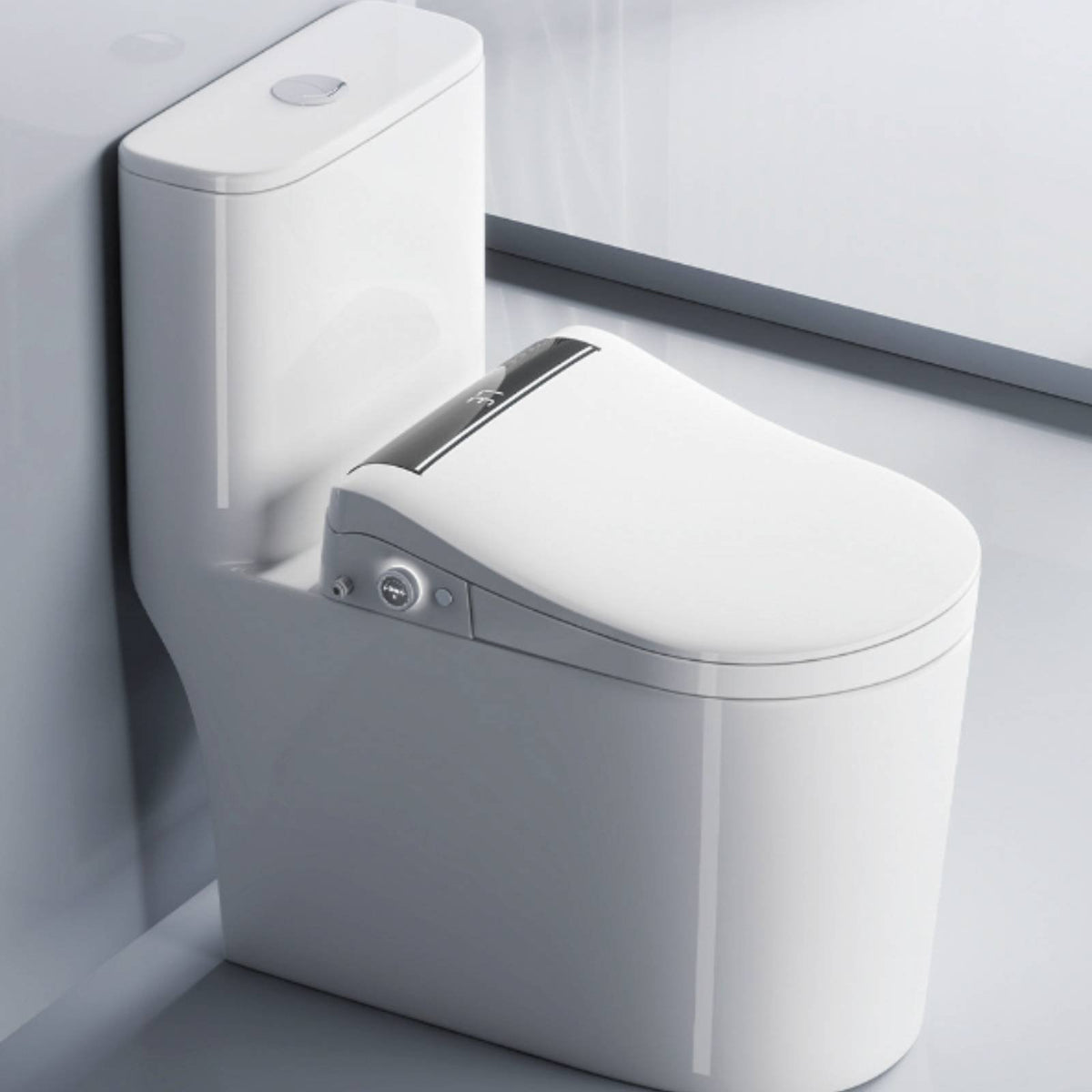Auto Lid Smart Toilet Cover Sterilization Washlet Seat Adjustable Temperature Bathroom Fixture LED Lighting