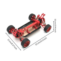 Metal RC Car Upgrade Frame Sturdy Structure RC Car Chassis Frame Heavy Duty Hobby Vehicle Parts for Racers, Rough Terrain
